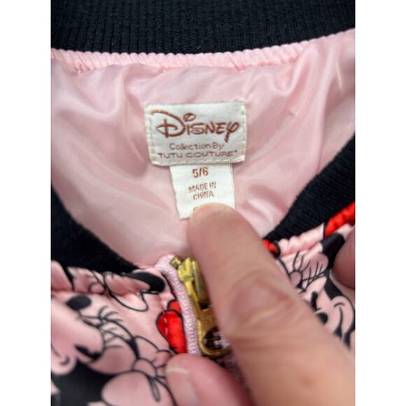 Disney Collection by Tutu Couture Girls Minnie Mouse Quilted Jacket Toddler 5/6 - Picture 3 of 4